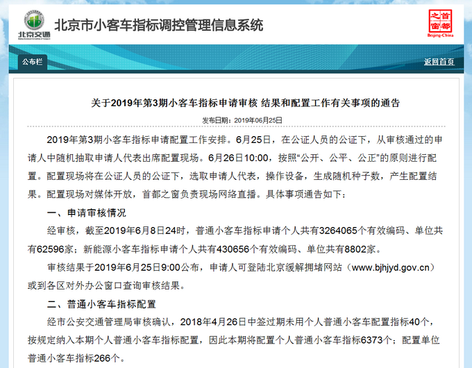 太激烈了北京新政前最后一期摇号数据公布新能源指标申请超48万